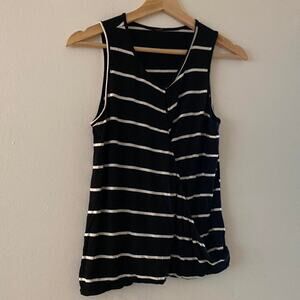 Banana republic black and white striped tank top